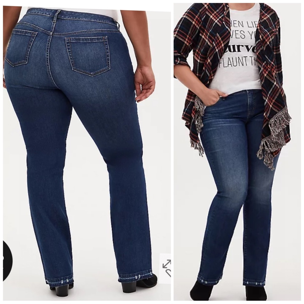 NWT Torrid slim boot vintage stretch mid rise jeans size 22